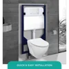 In-Wall Toilet Combo Set – Wall-Hung Toilet Bowl with Soft-Close Seat,Durable Tank and Carrier System, Stylish Push Buttons 4