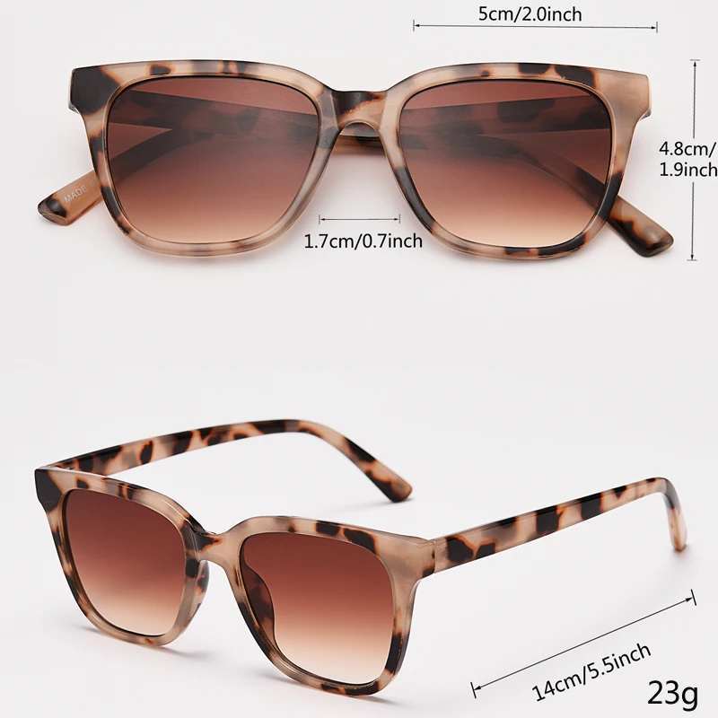 Lunettes de soleil vintage femmes tendance pêche - Cadre carré anti-lumière UV400 - Marque candy