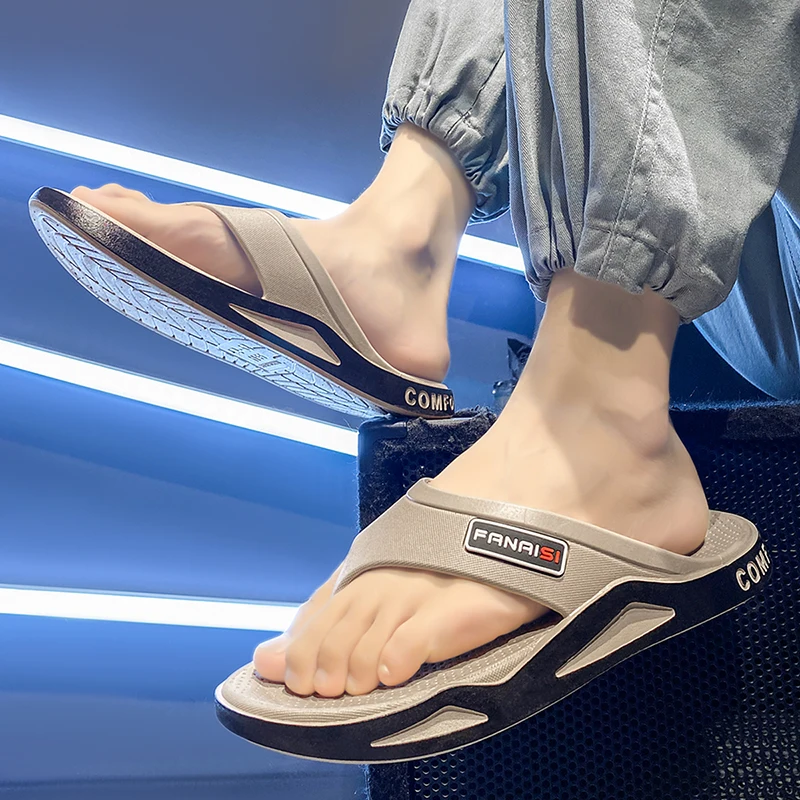 Flip-Flops For Men Breathable Comfortable Beach Sandals for Men Casual Shoes Flip-Flops Fashion Slippers for Outdoors - 3