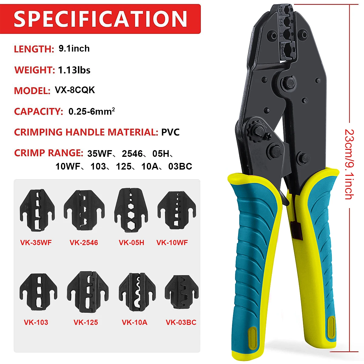 VK-40J Crimping Pliers for Cable Terminals