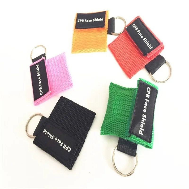 

1pc Multi color optional CPR emergency mask, key chain breathing mask