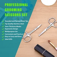 1/2Pcs Makeup Scissors Stainless Steel Eyebrow Nose Hair Scissors Cut Manicure Facial Trimming Small Nail Makeup Beauty Tools 2