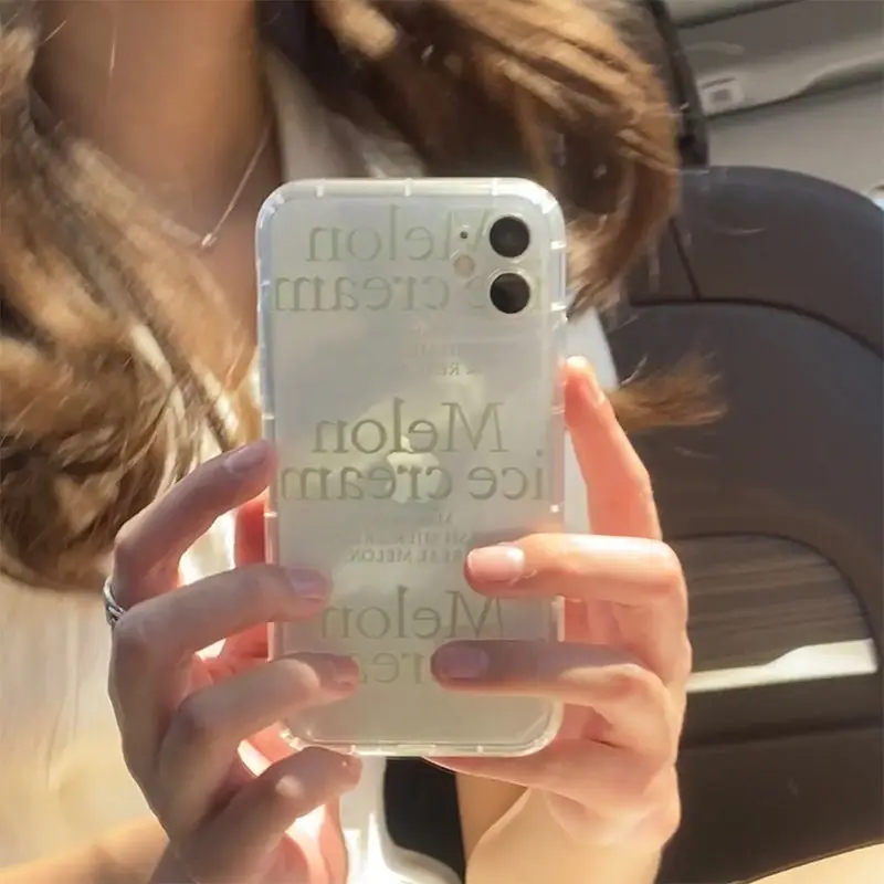 

Fresh and minimalist green letters Phone Case For iphone 14 13 12 11 Pro Max X XR XSMAX 7 8 Plus SE TPU Case Cover new products