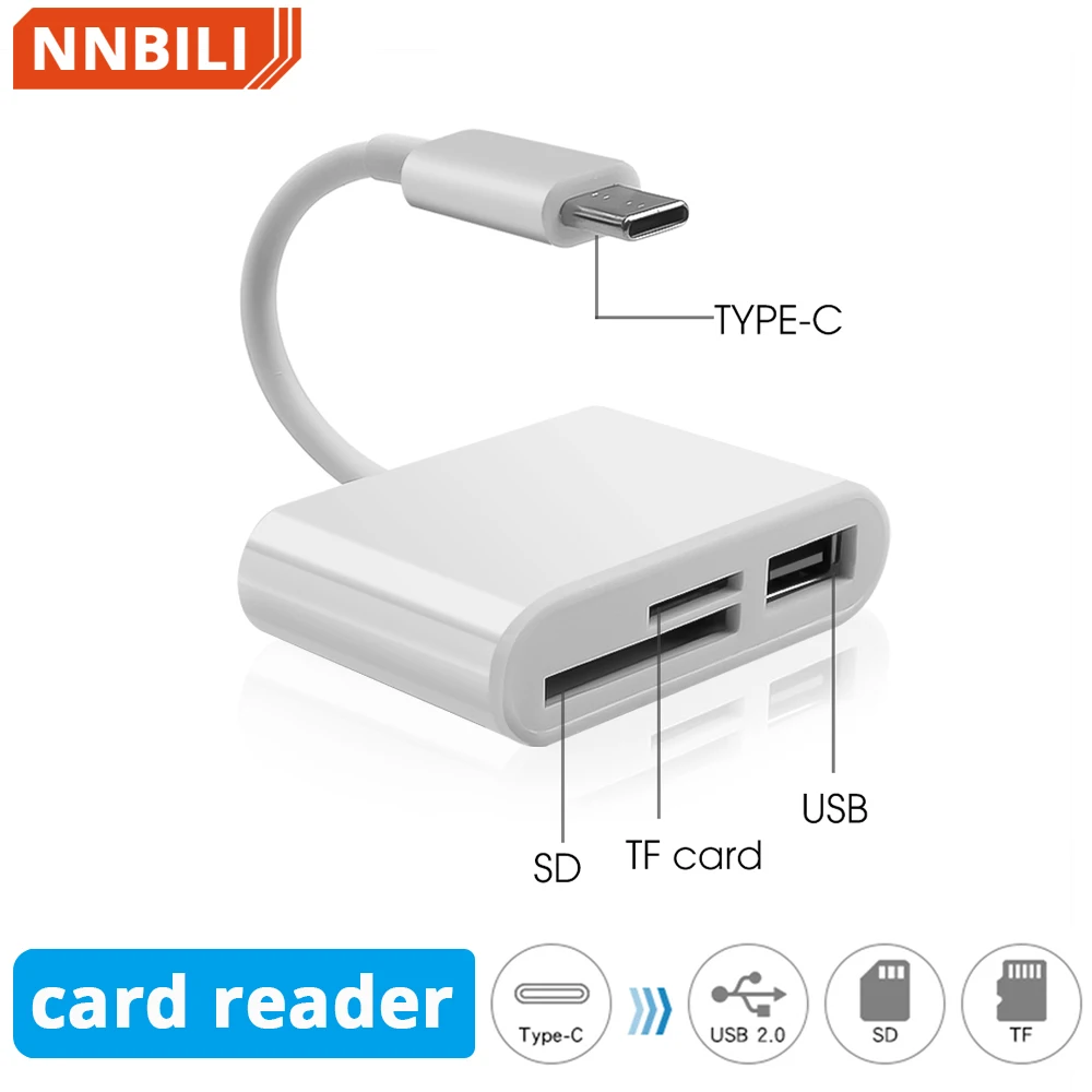 Type C To SD Card Reader OTG USB Cable Mini SD/TF Card Reader Adapter Data Transfer for Macbook Cell Phone Samsung Huawei