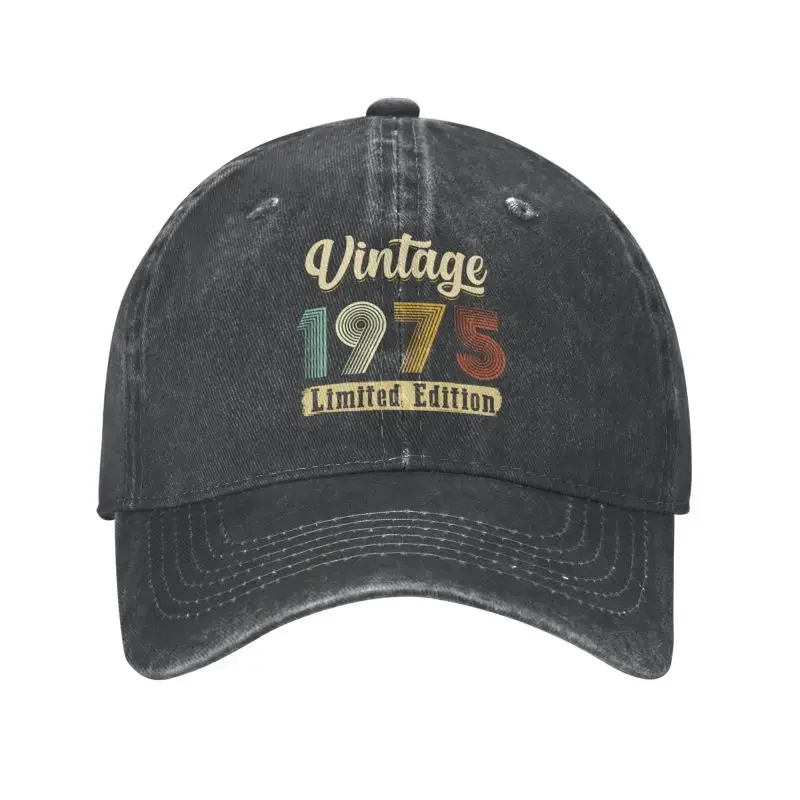 

Punk Cotton Vintage 1975 Baseball Cap Men Women Adjustable 48 Years Old 48th Birthday Gift Dad Hat Outdoor