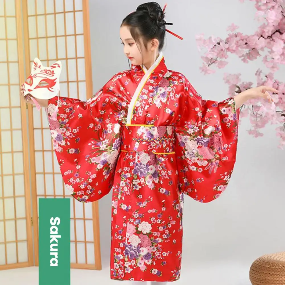 Japanese kimono Girls' Cosplay School Performances Traditional Elementary Sets