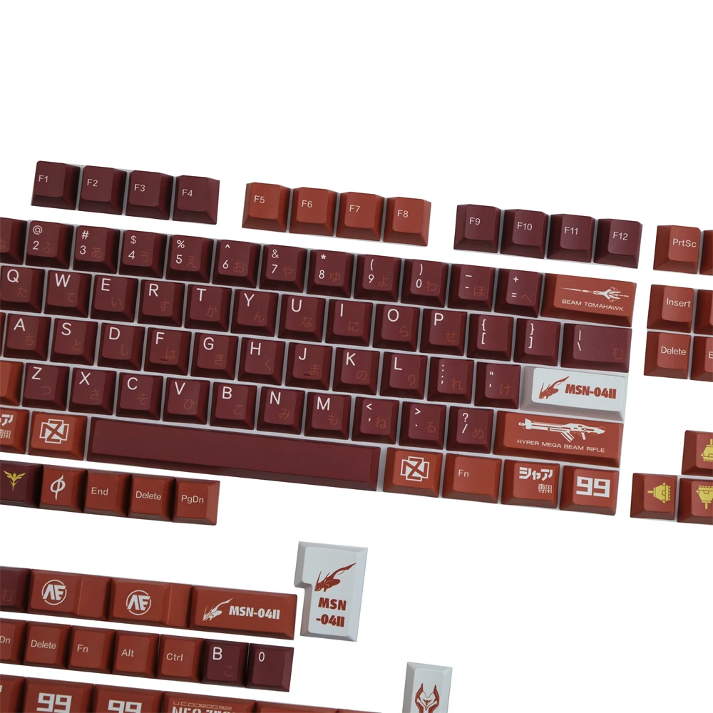 Anime Nightingale Keycaps, Inglês PBT Key Cap,