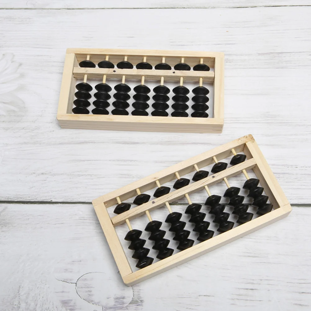 Mini Small Size Wooden Abacus Props Materials Smooth Surface Unique Appearance Diy Decoration Education Tool Teacher