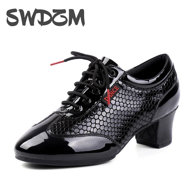 SWDZM zapatos de baile para hombre y mujer, zapatillas de cuero genuino para  Danza Latina, Vals