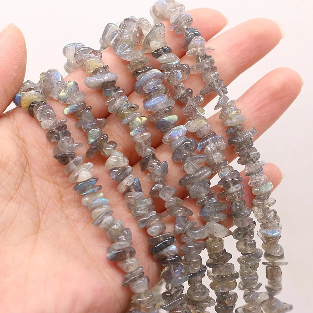 Labradorite Beads 40CM Natural Flash Irregular Freeform Chip Gravel Beads Jewelry Making DIY Necklace Bracelet 3x5-4x6mm