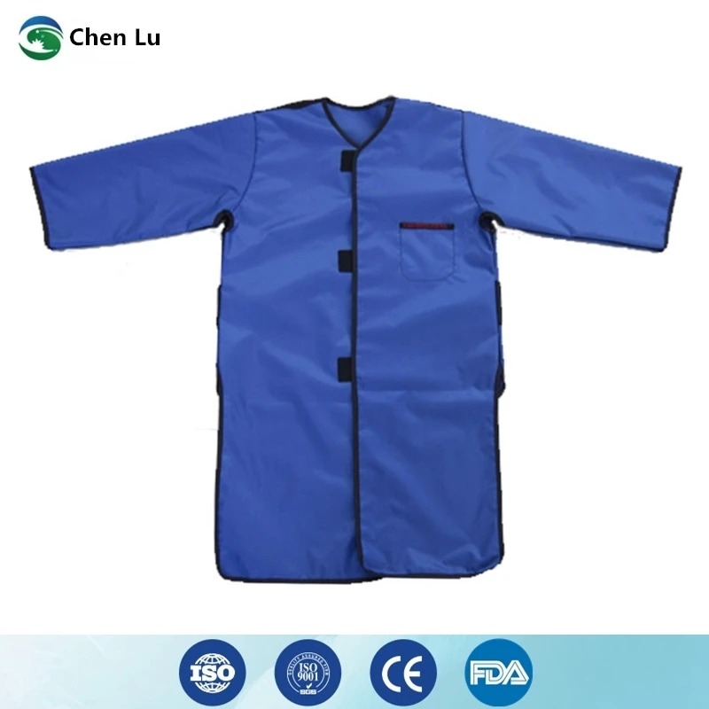 Radiological protection long sleeve lead overcoat x-ray gamma ray protective 0.35/0.5mmpb adjustable waist belt lead clothing