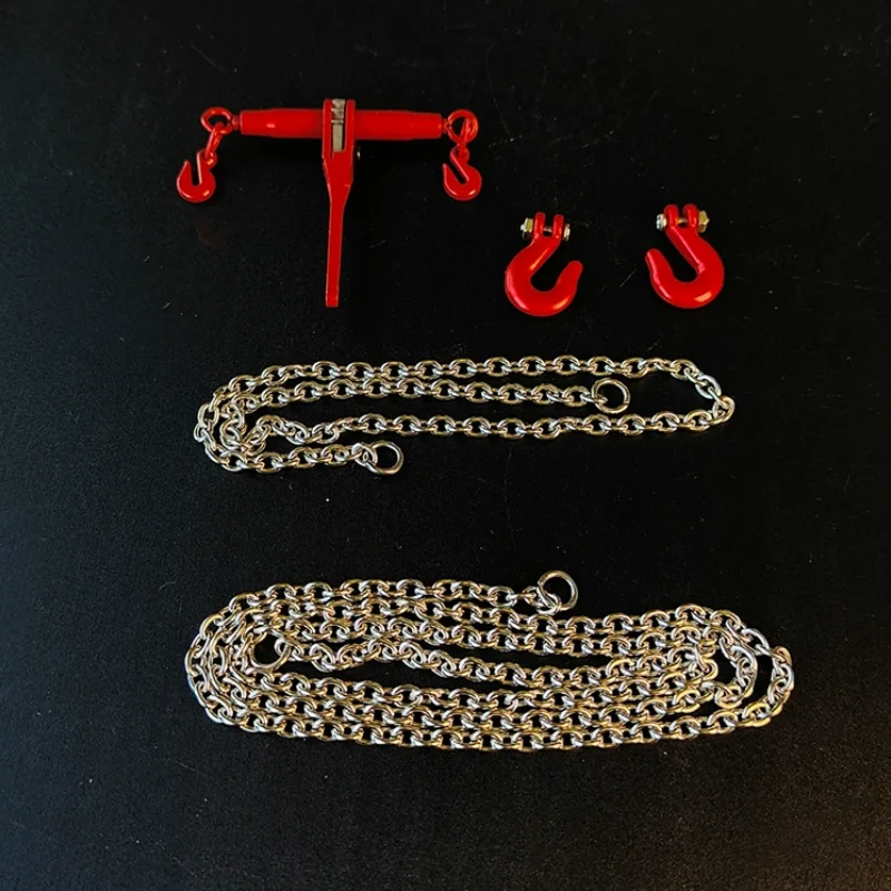 Metal Heavy Cargo Bundling Fixing Chains for Tamiya 1/14 RC Truck Scania MAN Benz Volvo Tractor Trailer LESU DEGREE Parts 5