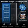Wine Cooler Refrigerator Professional Compressor, 12 Inch Stainless Steel & Tempered Glass For Red Wine 2