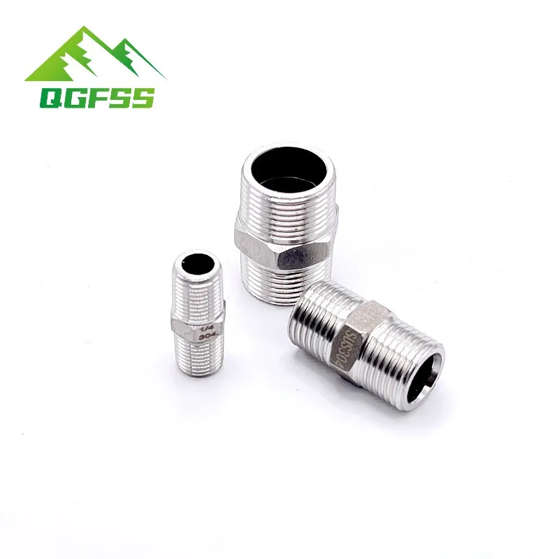 1/8 1/4 3/8 1/2 3/4 1" Male Thread Hex Nipple Union 304 Stainless Pipe Fitting pipe fitting