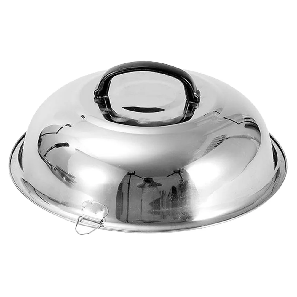 

Wok Lid Universal Lid Stainless Steel Pot Lid Pan Lid Frying Pot Cover Cookware Lids Replacement Lid Handle Pots Pans Fry Pan