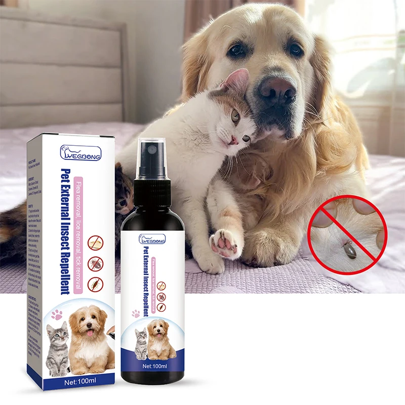 Pet Flea Killing Drops Anti Flea Cat Tick Lice Mite Cat Dog External Deworming Skin Lice Tick Drops Pet Itching Ringworm Remover