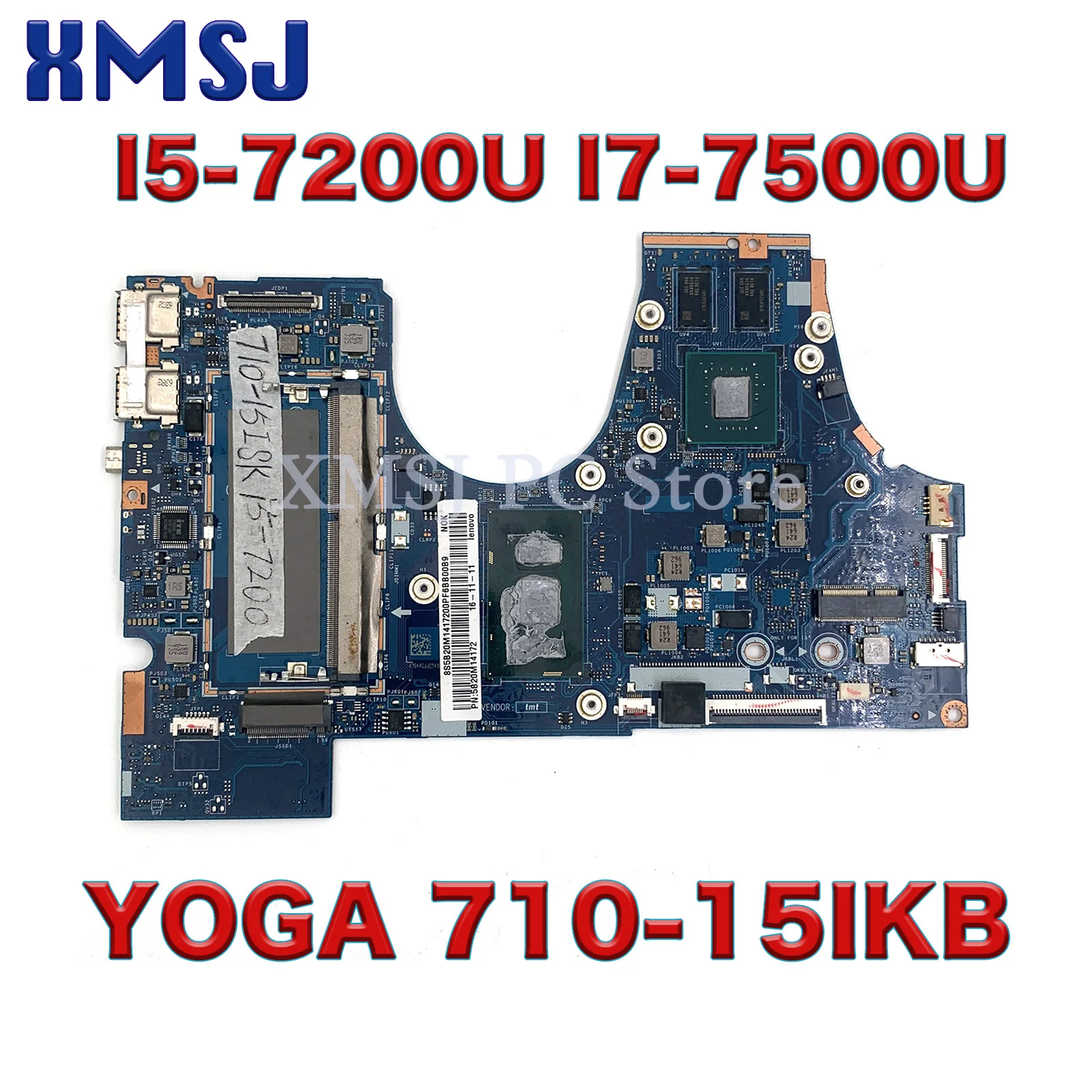 

For Lenovo Ideapad YOGA 710-15IKB Laptop motherboard I5-7200U I7-7500U CPU 940MX 2GB BIUY2 LA-D471P 5B20M14177 100% Tested