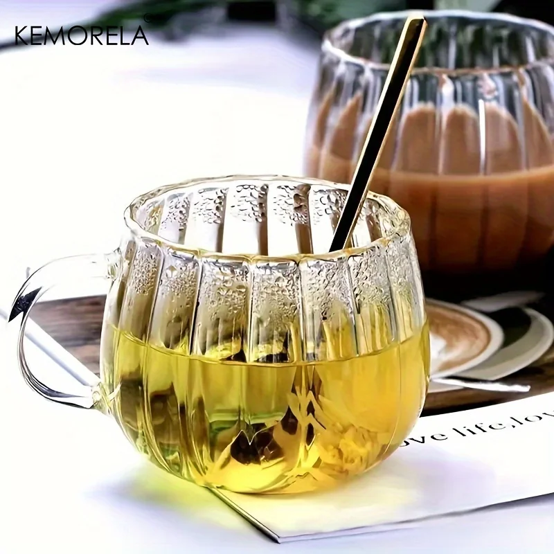 Pumpkin Shaped Glass Cups High Borosilicate Glass Water Cup 300ml