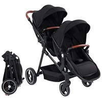 Double Track Tandem Reversible Bassinet Stroller