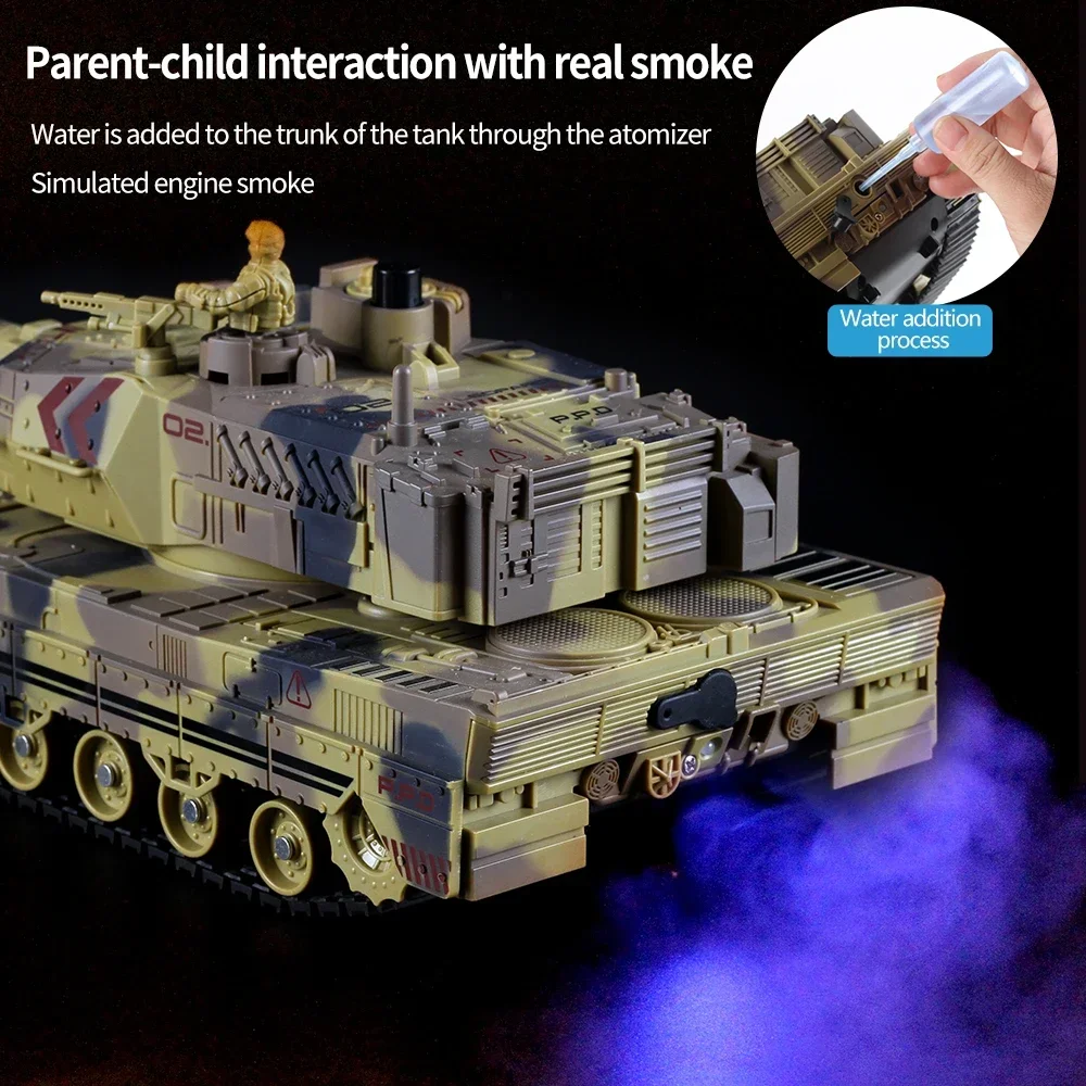 Robot Tank RC avec batterie 1 ou 2 piles, jouet télécommandé