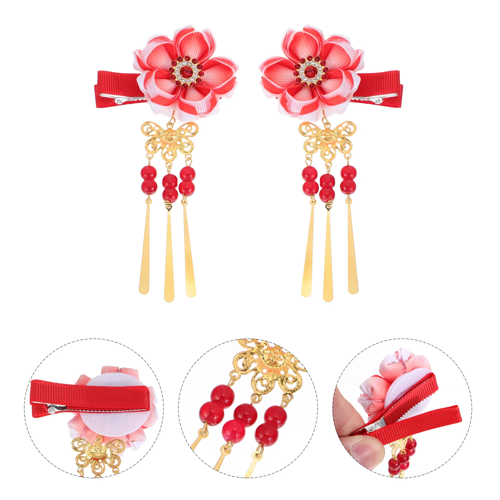 

Hair Japanese Clips Accessories Clip Tassel Kimono Flower Hairpin Headdress Geisha Chinese Rabbit Barrettes Japanese Hairpins