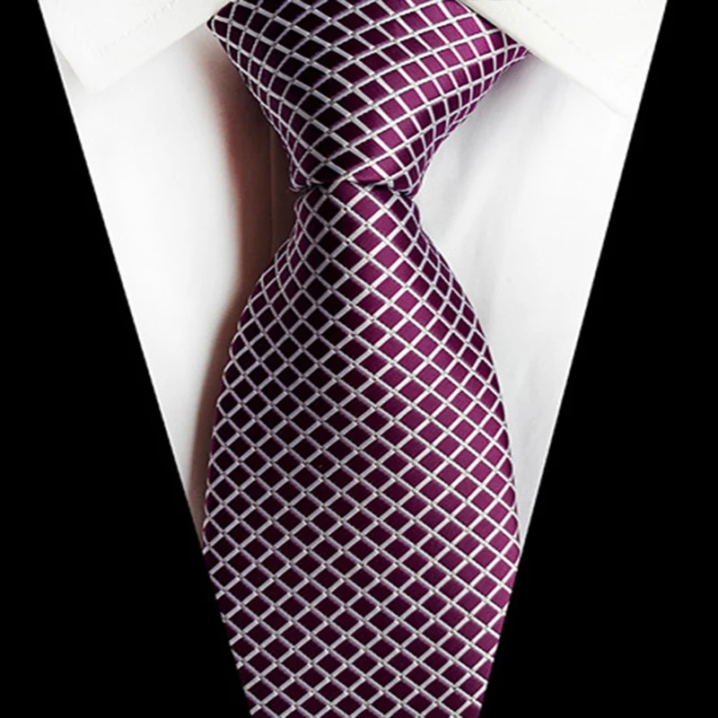 8CM New Mens Tie 8cm Striped Classic Business Neck Tie for Men Suit Wedding Party Necktie Formal Dress Cravat
