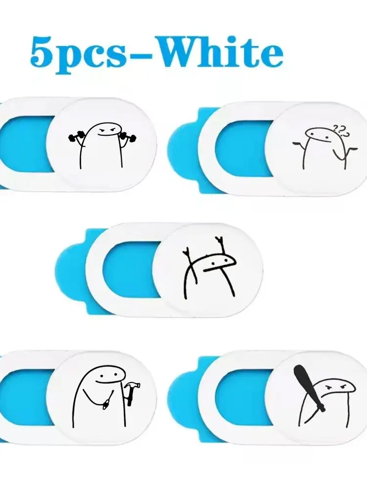 Cartoon WebCam Cover Privacy Sticker - Antispy Shutter Slider for Laptops, Tablets & Phones