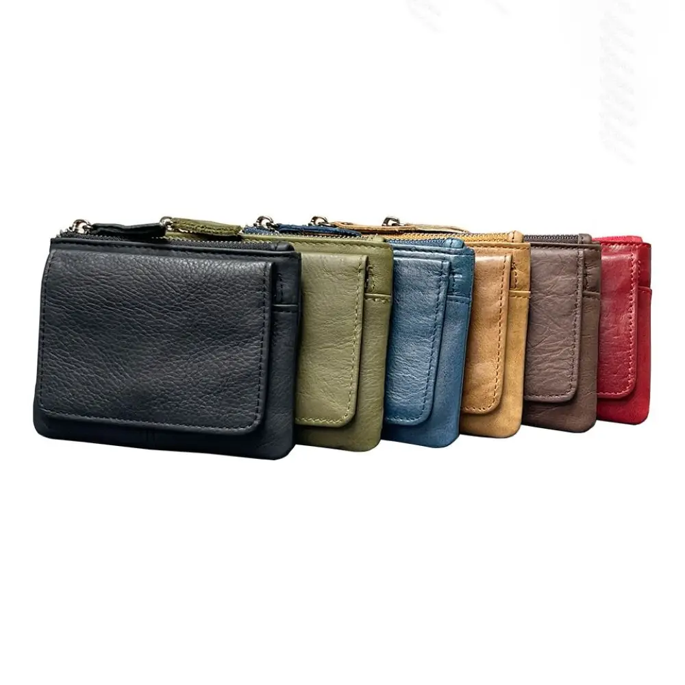 

Multi Card Seat RFID Wallet Retro Mini Real Leather Card Holder Slim Coin Purse Women