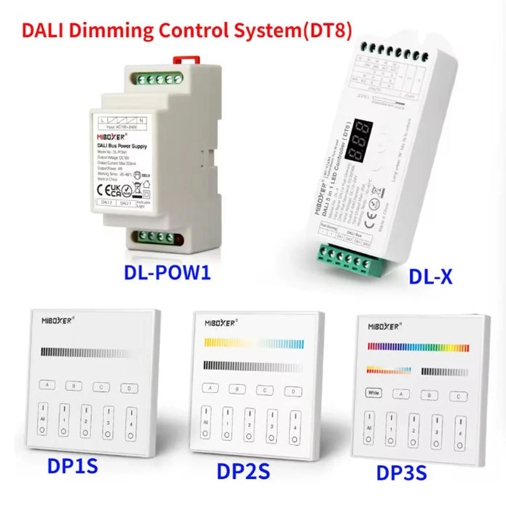 Miboxer DALI 5 in 1 LED Controller DALI Dimming Control System(DT8) 86 ...