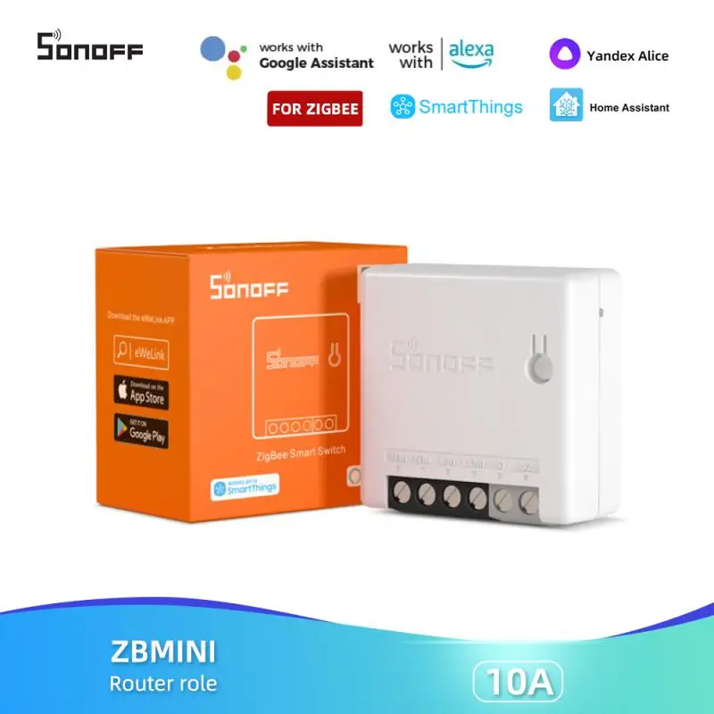 

Умный выключатель SONOFF ZBMINI Zigbee 3,0, двухсторонний переключатель с таймером, умный дом, работа с SmartThings, Alexa Google Home E-WeLink