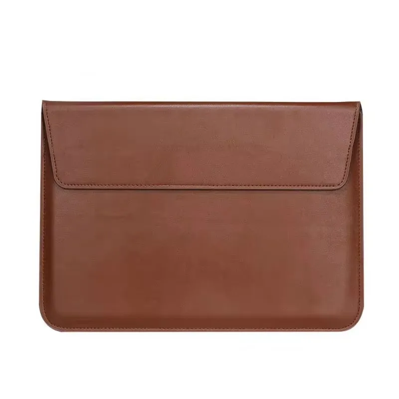 Custom Leather Laptop Sleeve - Personalized Unisex Envelope Pouch