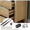 Nightstands Set of 2,Bedside Table End Table, Modern Wooden Night Stand with 6-Drawer - Boho Tall End Table Accent Table Bedroom 5