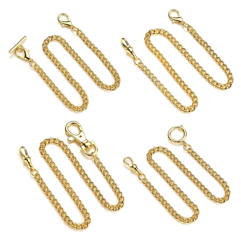 1PCS 36cm Vintage Alloy Pocket Watch Chain For Antique Quartz Women Men watch parts pocket watch chain