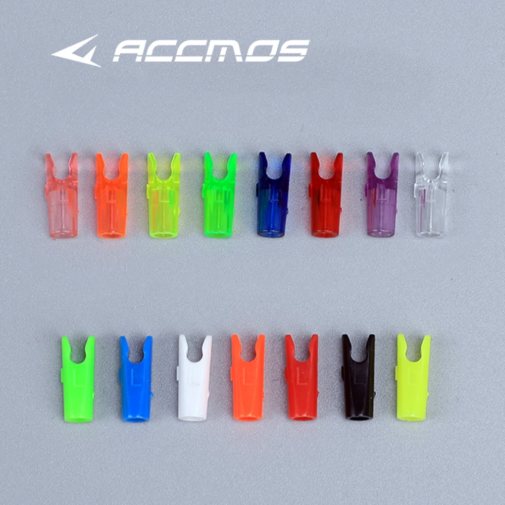 ACCMOS-Arrow Pin Nocks para ID, Archery Acessório, Eixo, Tamanho S, L, 4.2mm, 6.2mm, 3.2mm, 50Pcs