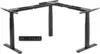 Electric Triple Motor Height Adjustable 3 Leg Corner Desk Frame, up to 300lbs, Sit Stand Ergonomic L Shaped Frame Only, 1