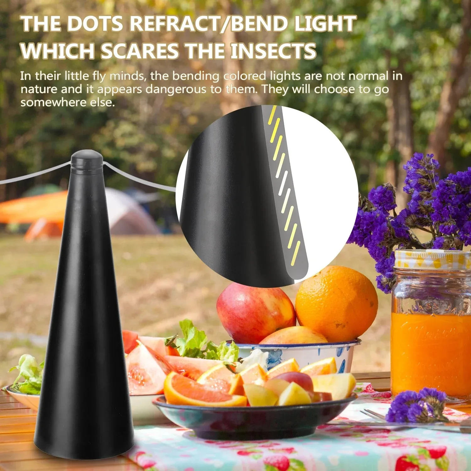 USB And Battery Powered Portable Fly Repellent Fan 360 Rotating Pest Control For Camping Picnics Outdoor Parties fly repellent fan