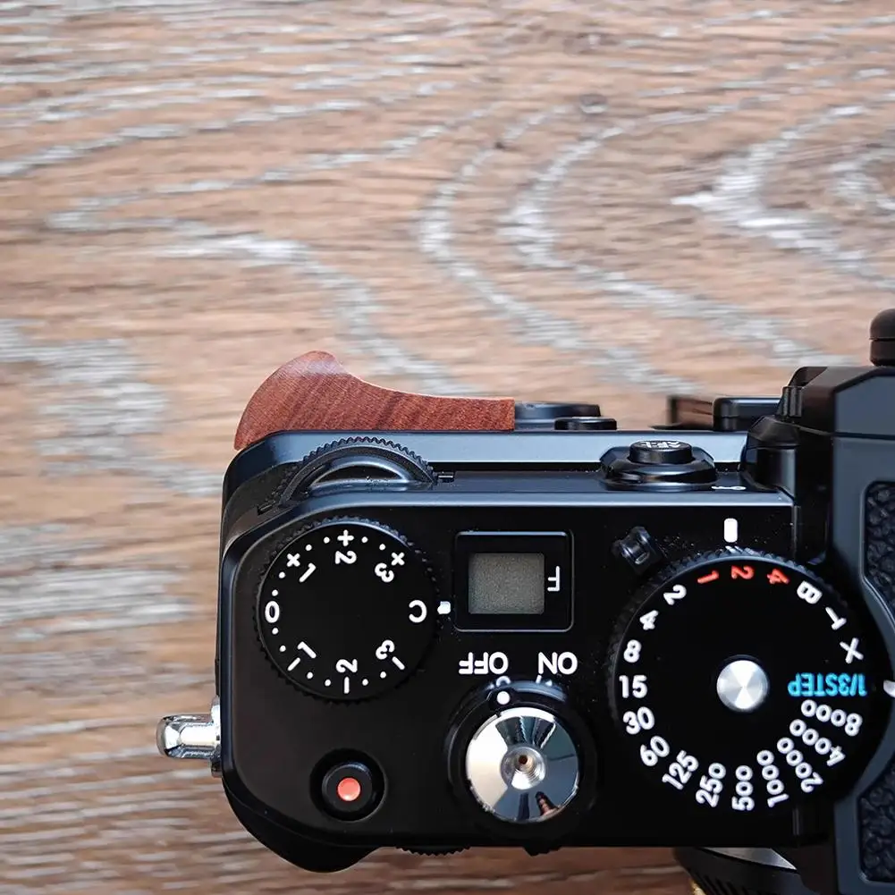 Solid Wood Finger Handle Wooden Hand Grip For Nikon ZF Digital Camera Ebony Walnut Lightweight Improves The Grip Feel