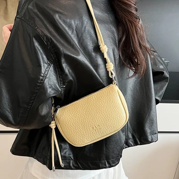 Borsa a Tracolla da Donna alla Moda, Versatile, Tinta Unita, Design Raffinato, per Pendolarismo Quotidiano, Borsa a Spalla Casual