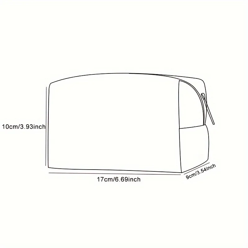 Rabbit pattern printed makeup bag, lightweight zipper storage bag, travel toiletries storage bag, toiletries travel bag