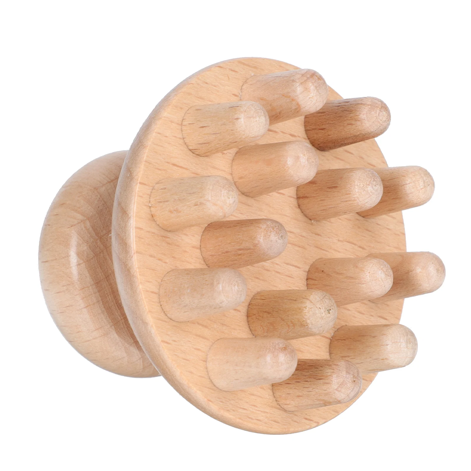 

Wooden Massage Comb Scalp Acupuncture Massager Supply Hand Held Stress Tool Hairbrush for Home Creative