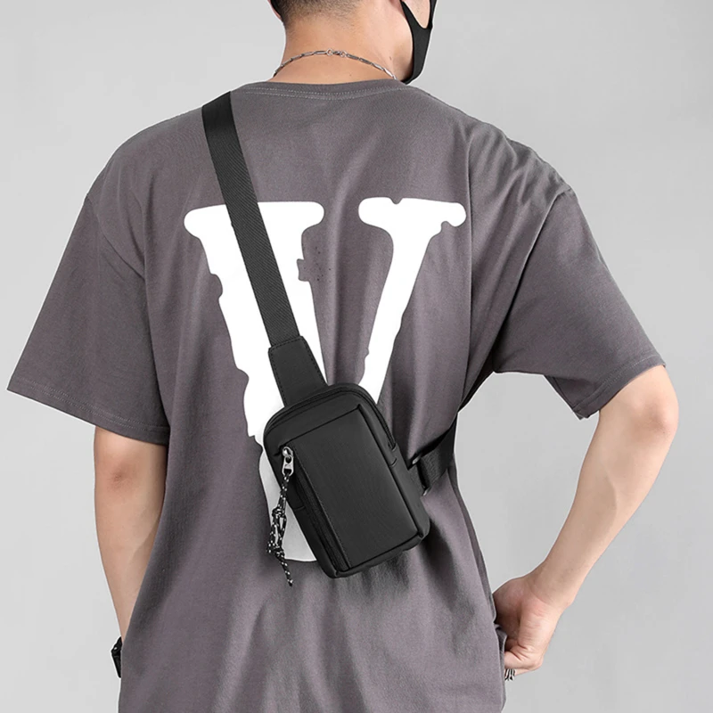 Men Chest Bag Sports Shoulder Body Bag Oxford Fashion Man Side