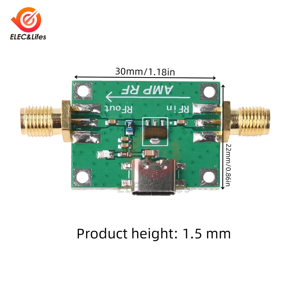 SBB5089 오리지널 칩 RF 증폭기 5MHz-6GHz 광대역 20dB 게인 5V 무선 통신 RF 테스트 및 신호 전송용