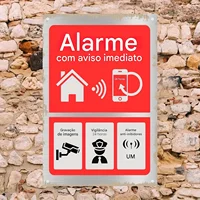 Panneau d'alarme de caméra de sécurité Vintage, décoration de Surveillance antivol avec texte espagnol, Construction en fer robuste, 1