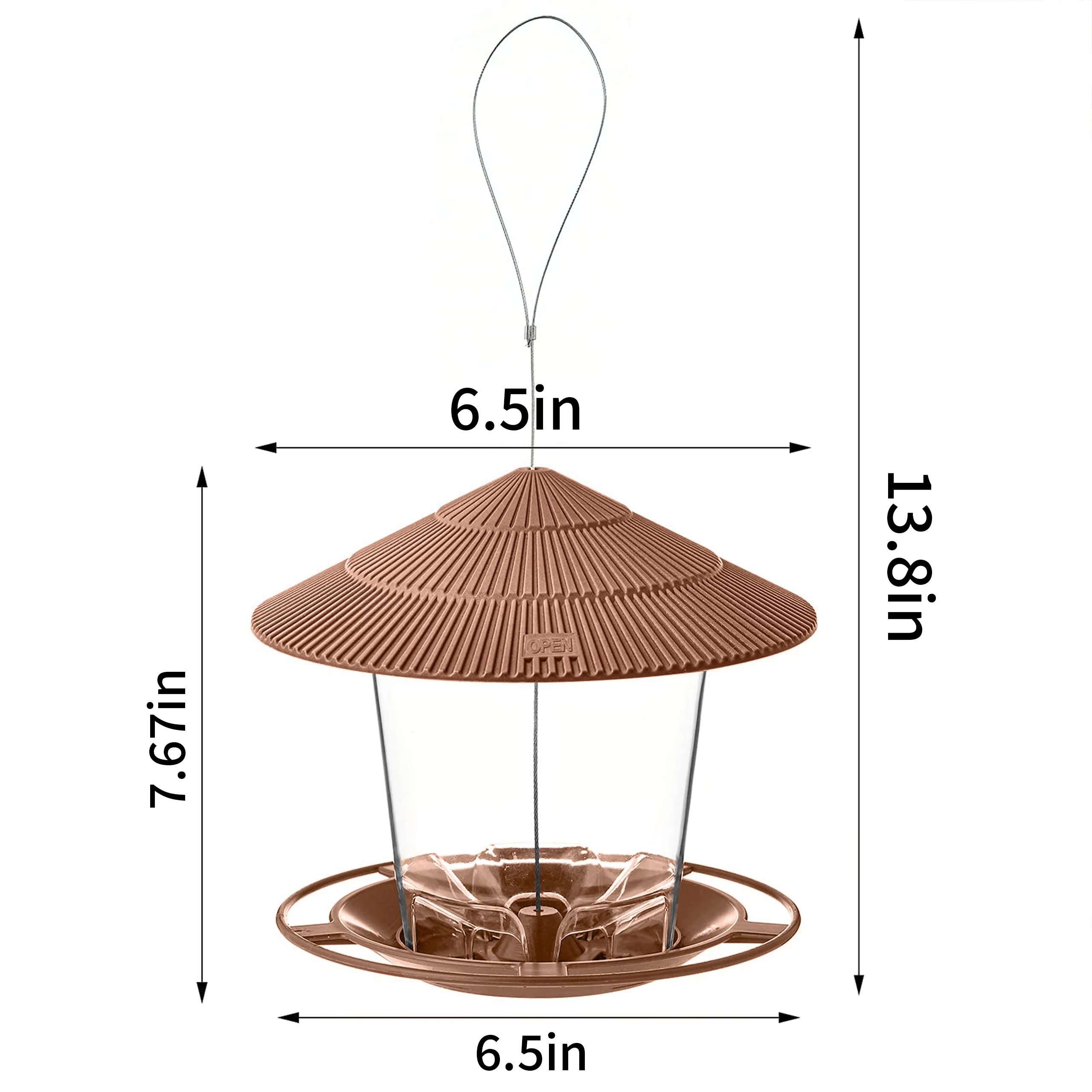 Wild Bird Feeder Hanging Roof For Garden Yard Outside Decoration Outdoor Feeding Tool Squirrel proof Seed Nut Container