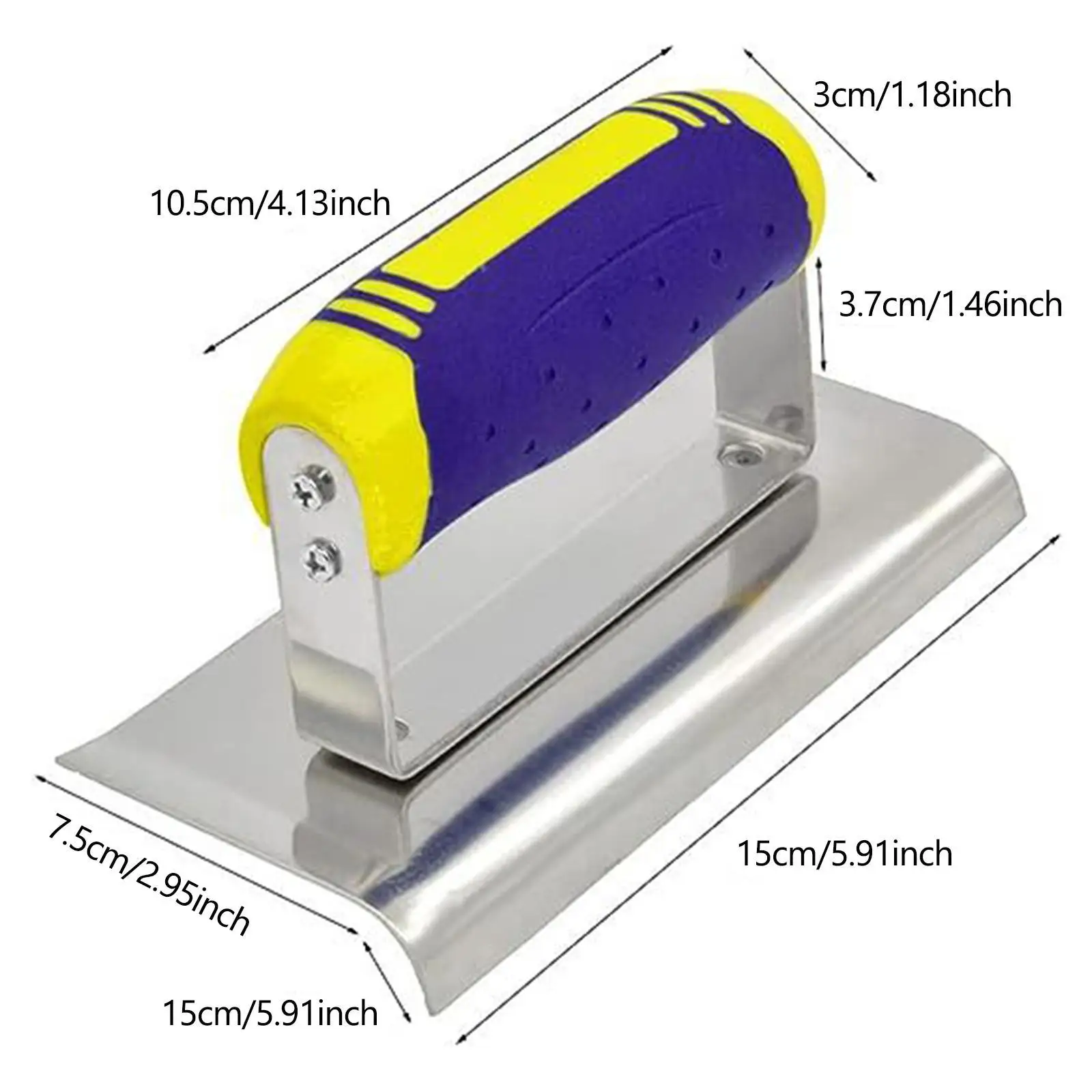 Curved Drywall Corner Trowel with Anti-Slip Grip for Finishing