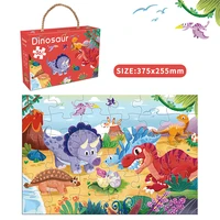 36pcs Carrying Jigsaw Puzzle Children Paper Large Pieces Puzzle Enlightenment Gift 3-6 Years Old Baby Toys Toddler Puzzle 1