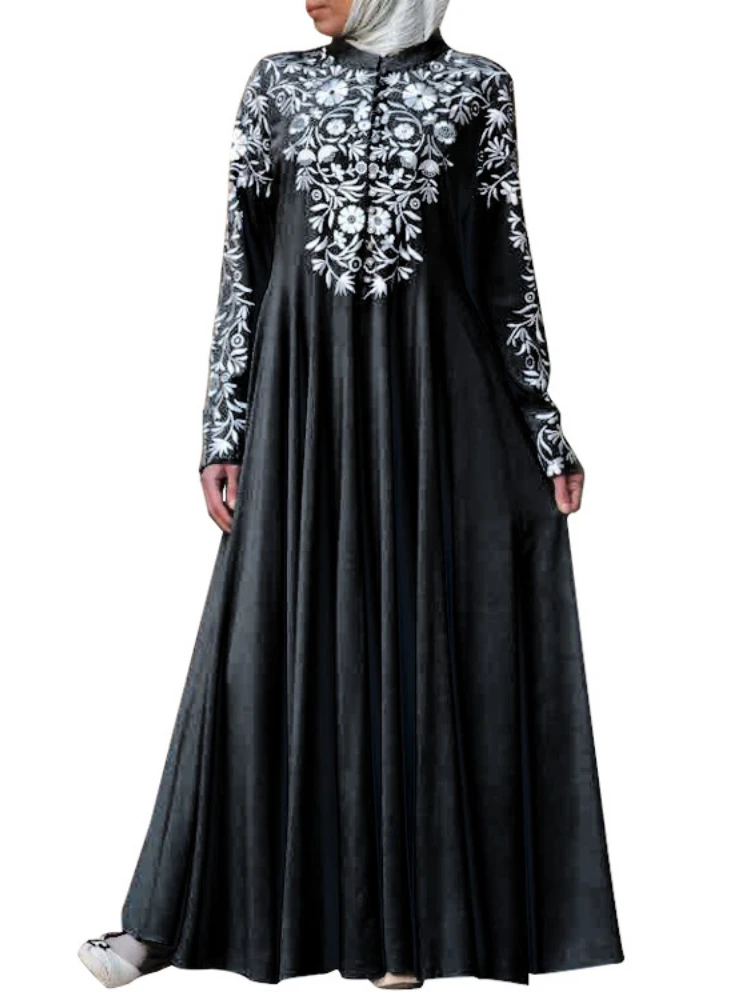 

Элегантная мусульманская одежда, длинное платье-абайя для женщин, женское платье, женское платье, Африканское платье