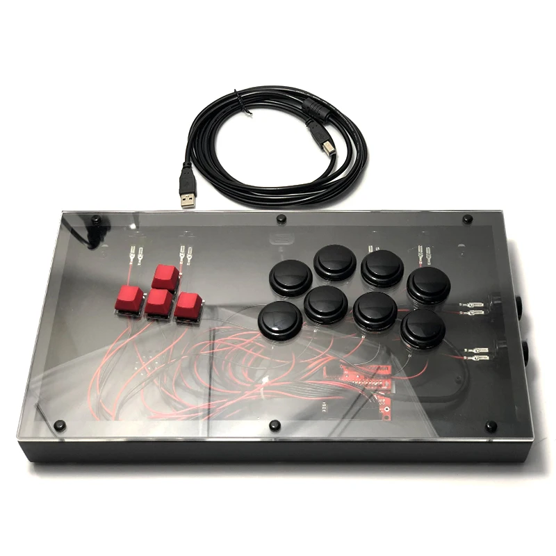 ゲーマーゆゆ　Custom AB Box TA.effects Transparent Hitbox/Mixbox WASD Style Arcade Joystick Fight