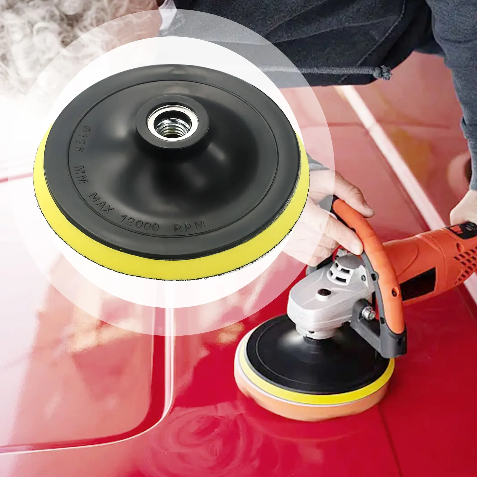 3-7Inch Self Adhesive Polishing Disc And Drill Rod Flocking Sandpaper Suction Cups Abrasive Pad Auto Polishing Machine Tool 3inch 0 3hole pneumatic sander polisher disc sanding backup pad sandpaper self adhesive hook loop backed plate abrasive disk pad