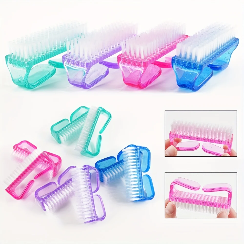 Cleaning Nail Brush Tools File Nail Art Manicure Pedicure Soft Remove Dust Plastic Dust Cleaning Brushes 3